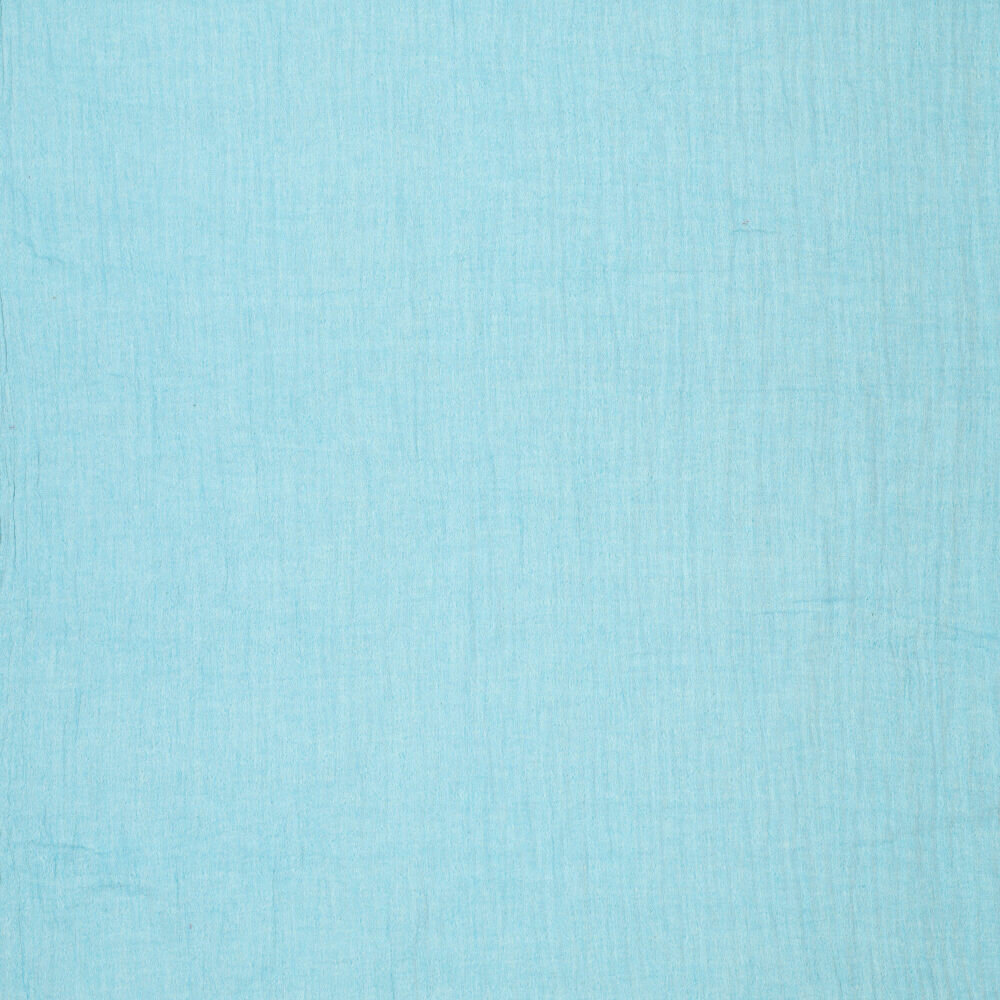 Baumwoll Musselin melange chambray aqua