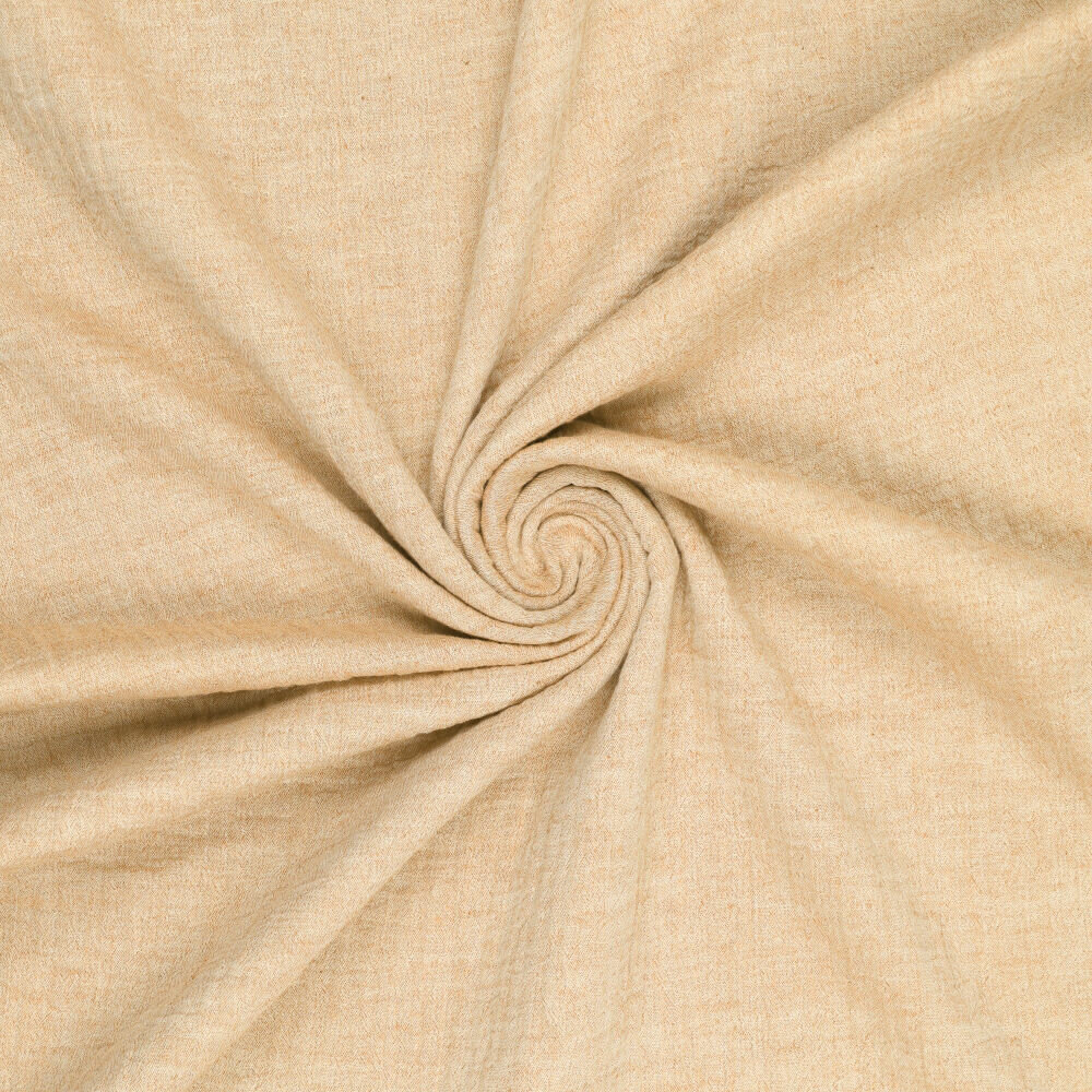 Baumwoll Musselin melange chambray pastellgelb
