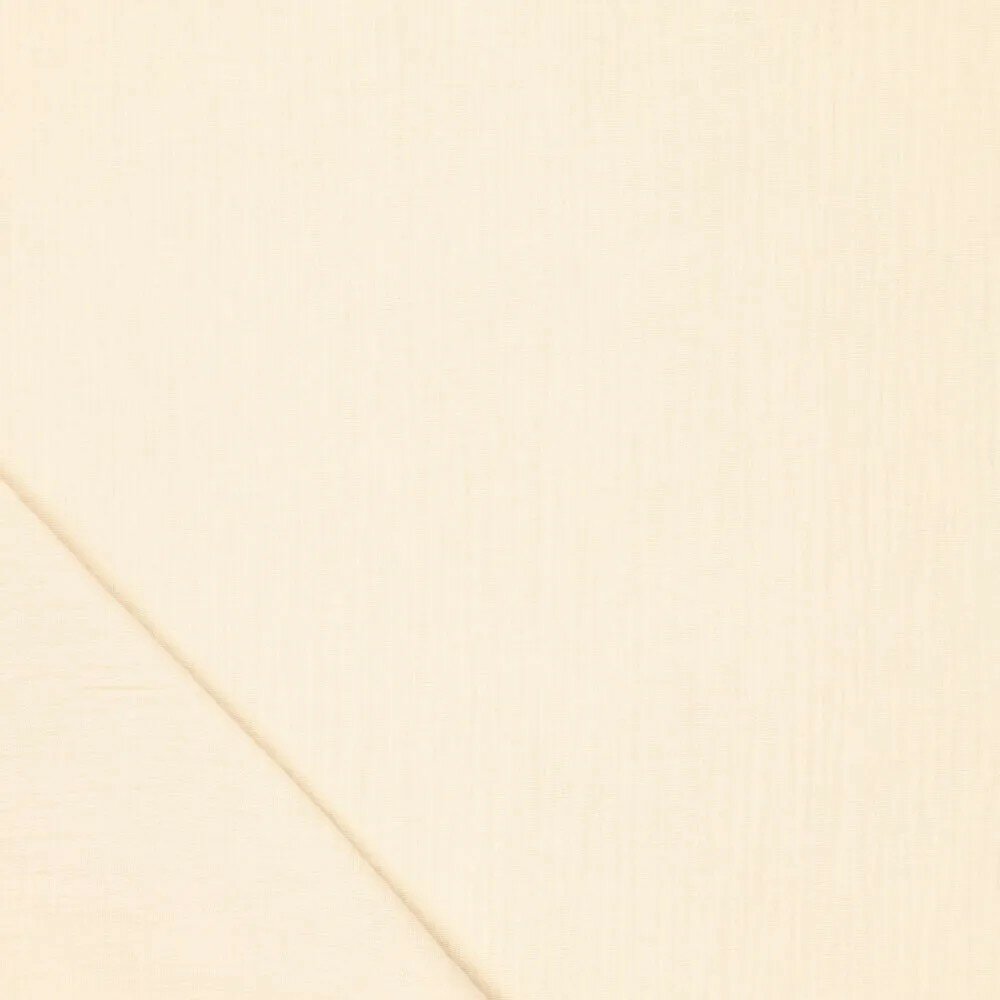 Baumwoll Musselin uni hell beige