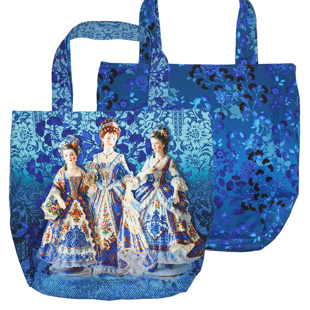 Taschenpanel Canvas Delft Blue Elegance