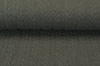Strickstoff mit Zopfmuster grau