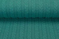 Strickstoff mit Zopfmuster mintgrün
