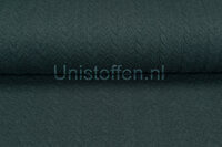 Strickstoff mit Zopfmuster Dunkelgrün