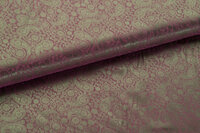 Futterstoff Jacquard small Paisley VO92 grün-cyclaam