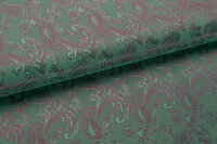 Futterstoff Jacquard Paisley VO81 grün-lila