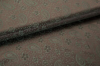 Futterstoff Jacquard Paisley Flower VO41 bronze-grün