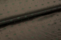 Futterstoff Jacquard Kronen VO12 bronze-grün