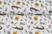 Baumwoll Musselin bedruckt glatt jungle