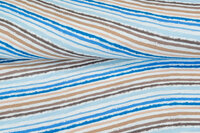 Baumwoll Musselin bedruckt smal stripes blau