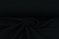 Baumwoll Musselin leinen look schwarz