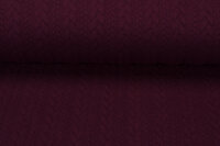Strickstoff mit Zopfmuster aubergine