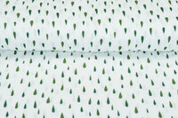 Baumwoll Musselin bedruckt Raindrops grün