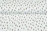 Baumwoll Musselin bedruckt Raindrops dunkelbraun