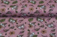 Baumwoll Musselin bedruckt glatt sloth altrosa