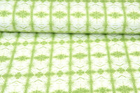 French Terry bedruckt hypnose limegrün