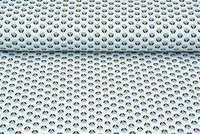 Baumwolljersey bedruckt calyx mint-blau