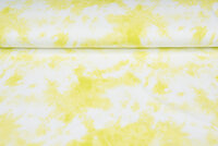 French Terry bedruckt clouds hellgrün-gelb