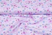 Flanellstoff elephants hellrosa