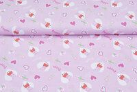 Lizenz Baumwoll Popeline Bedruckt Peppa Pig rosa