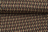 Viskose Jersey bedruckt retro motif schwarz-rost