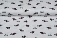 Baumwolljersey bedruckt race cars off-white