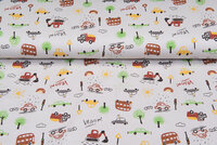 Baumwolljersey bedruckt traffic dunkelsand