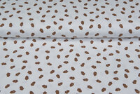 Baumwolljersey bedruckt acorn off-white