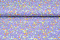 Baumwolljersey bedruckt little floral flieder