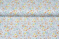Baumwolljersey bedruckt little floral weiss