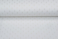 Baumwoll Musselin bedruckt bedrukt Foil Rectangle ecru-gold