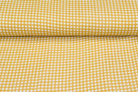 Baumwoll Musselin bedruckt small diamonds ockergelb