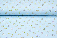 Baumwoll Musselin bedruckt little duck hellblau