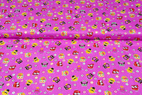 Baumwoll Popeline Bedruckt owls rosa