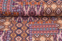 Viskose Jersey bedruckt multi patchwork rost
