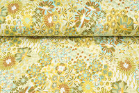 Viskose Jersey bedruckt sixties flowers hellgrün-mint