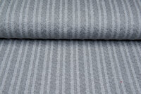 Strickstoff mit Zopfmuster grau meliert