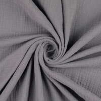 Baumwoll Musselin bedruckt dobby grau