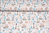 Baumwolljersey digital bedruckt bedrukt ocean life