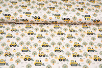 Baumwolljersey digital bedruckt bedrukt apple with shovel sand