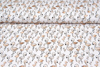 Baumwolljersey digital bedruckt bedrukt lovely flamingo hellsand