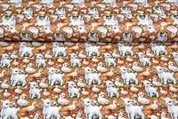 Baumwolljersey digital bedruckt bedrukt little goat-duck