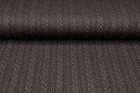 Strickstoff mit Zopfmuster braun