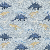 Alpenfleece bedruckt dinos jeansblau