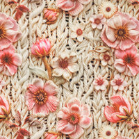 Alpenfleece bedruckt rope with flowers 1