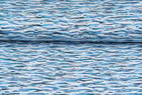 Baumwolljersey embroidered retro stripes blau-lila