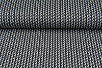 Strickstoff Jacquard schwarz-grau