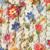 Alpenfleece bedruckt rope with flowers 5