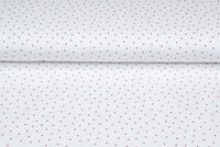 Baumwolljersey bedruckt mini hearts ecru - altrosa