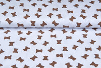 Baumwolljersey bedruckt mini bears weiss
