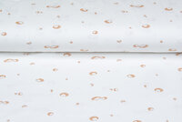 Baumwolljersey bedruckt mini hedgehog ecru - rostrot